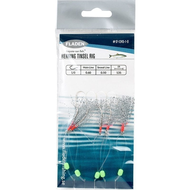 Fladen Herring Tinsel Rig Silver #4, 5 hooks