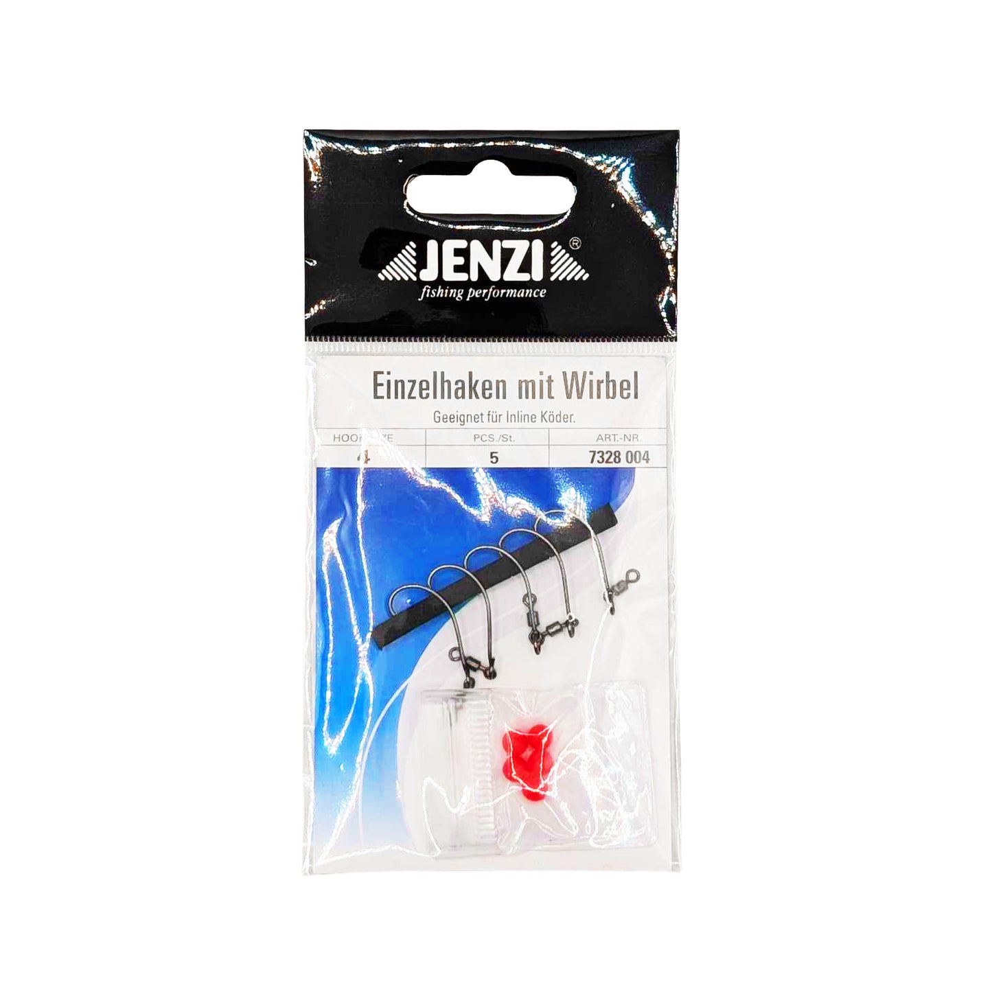 JENZI Single hook (incl. playing and pearl), 5-pack