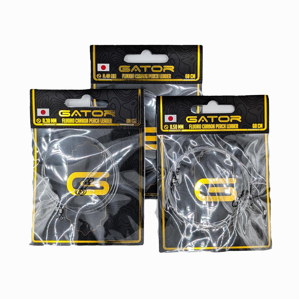 Gator Fluorocarbon Leader Perch 60cm, 2-pack