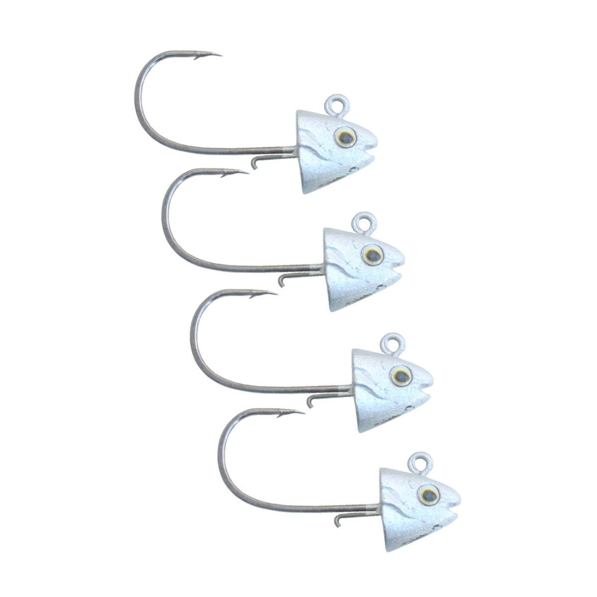 Castaic Jerky J Jig Head Refrax Jiggskalle (Silver), 4-pack
