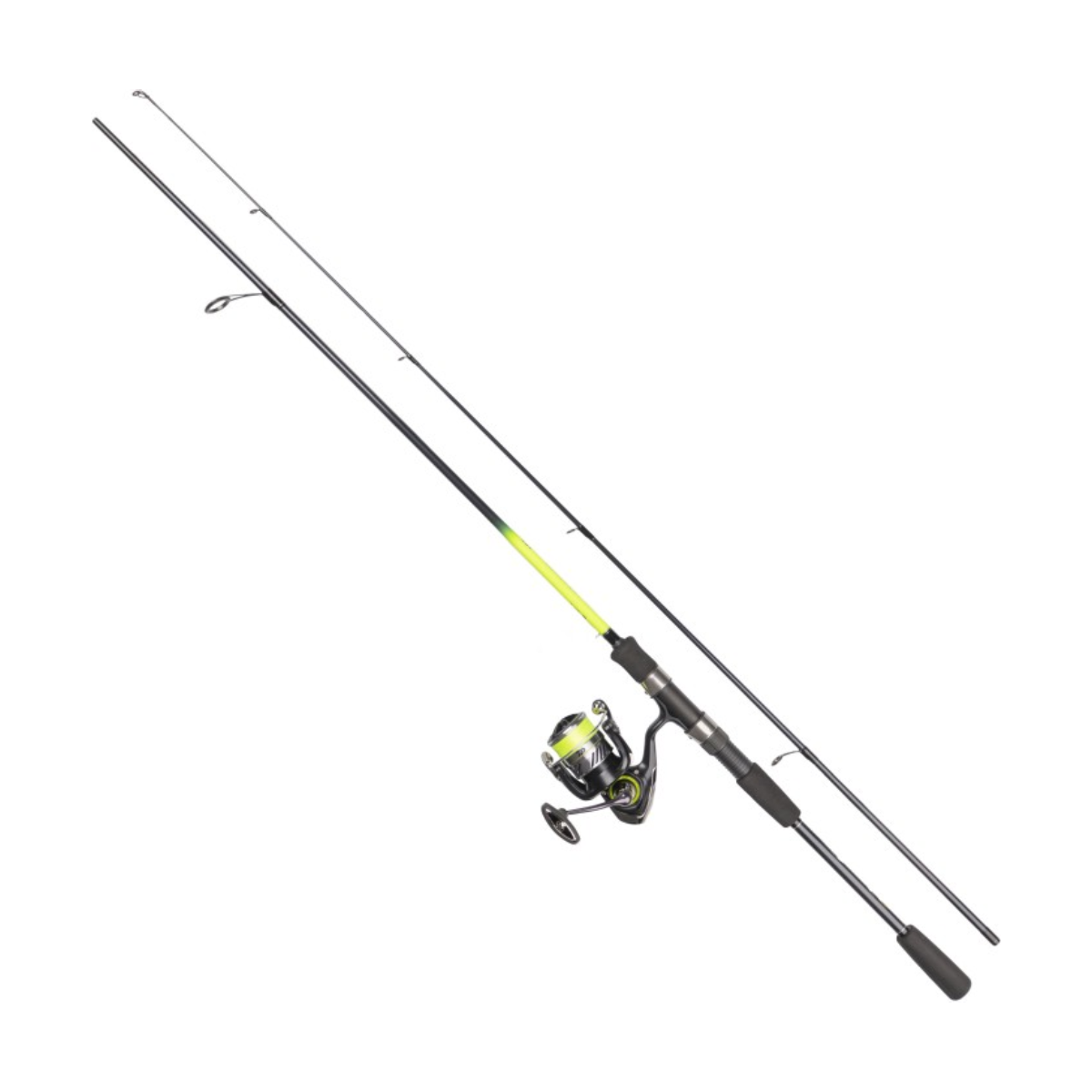 Haspelset: Daiwa Crossfire LT1000 Chartreuse Flame + 5.6ft 3-15g (inkl påspolad 0.13 flätlina), 2-del