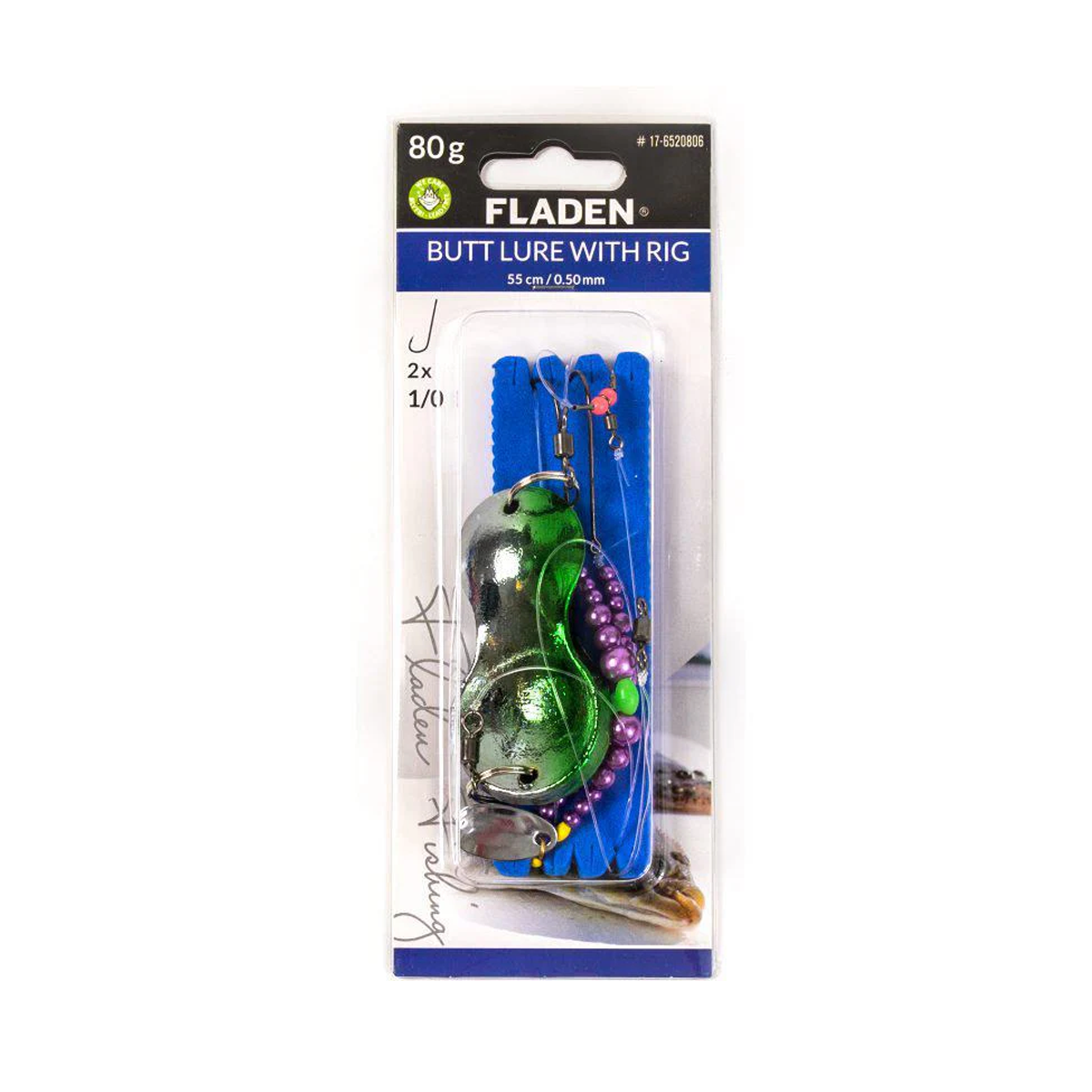 Fladen Butt Lure Flatfish Rig Green Silver