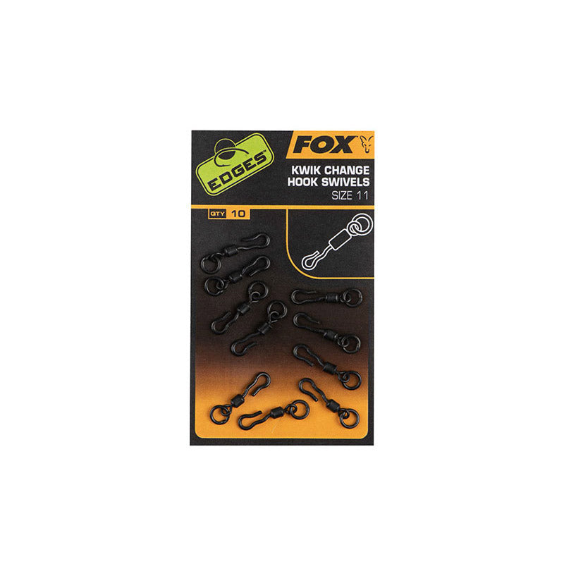 Fox Edge's Kwik change hook swivels 10-pack