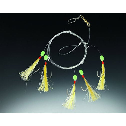 Makrill Häckla 5-krokar Gul