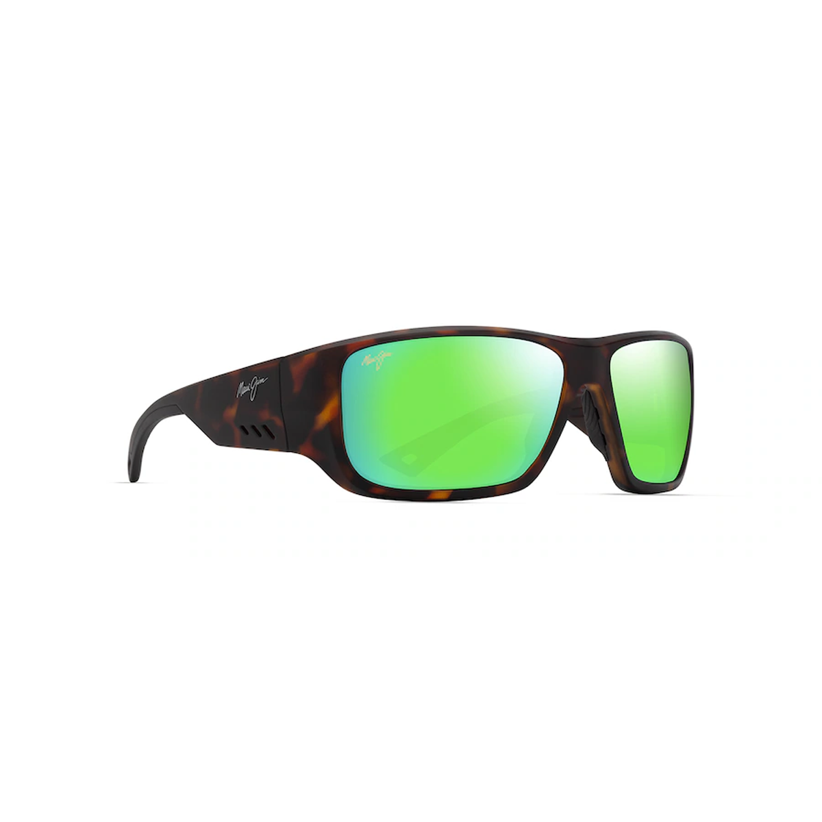 Maui Jim Keha Matte Dark Havana Maui Green Polarized Sunglasses
