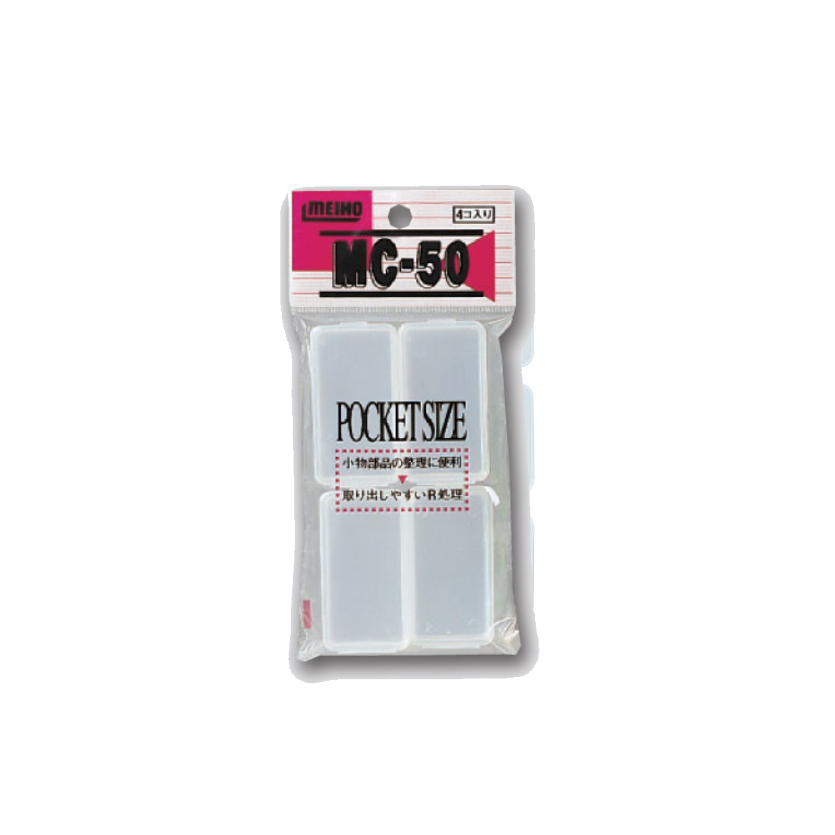 Meiho MC-50 Case (57x30x12mm), Clear (4-pack)