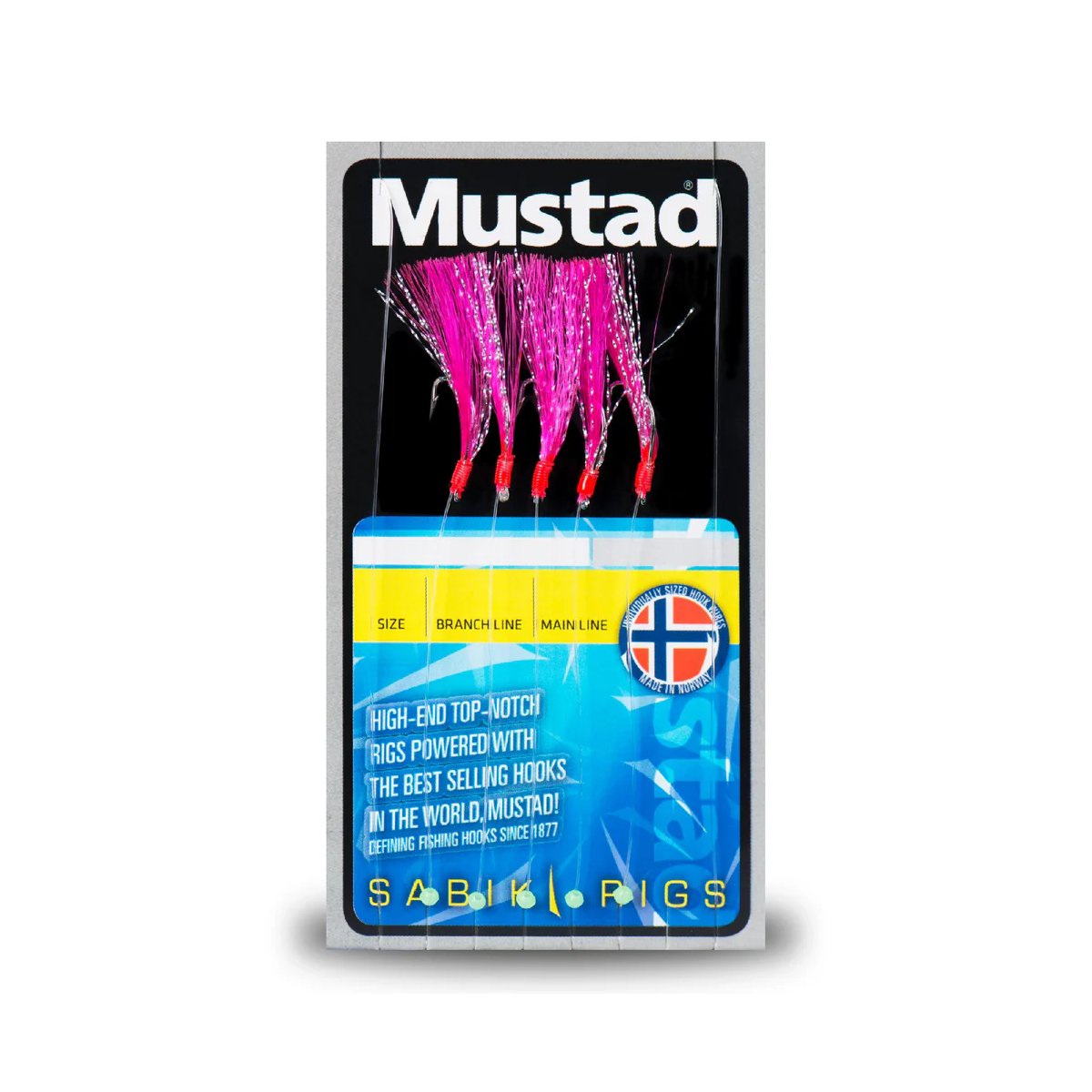 Mustard Fluo Pink Flasher Sabiki Rig #2