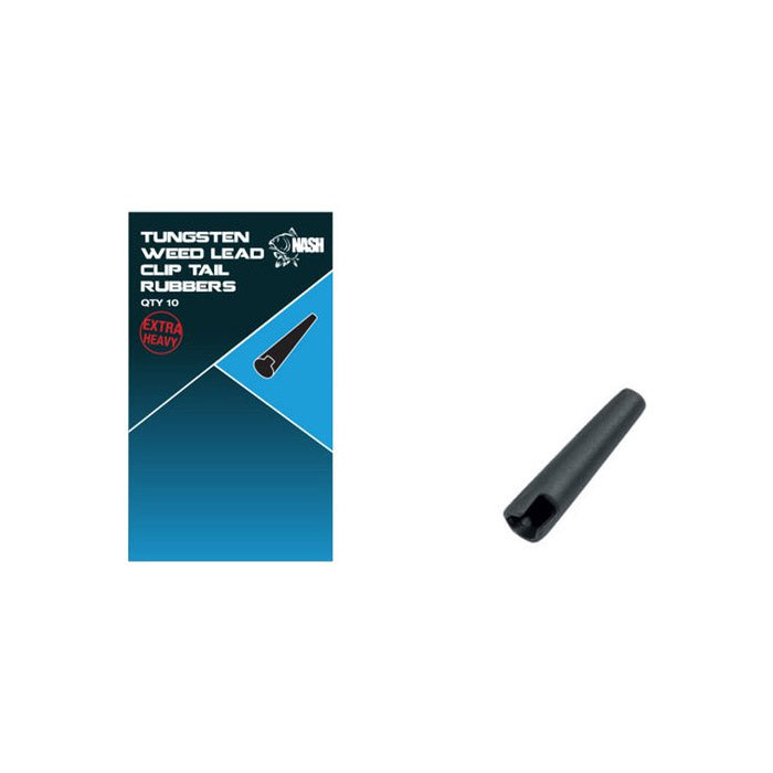 Nash Tungsten Weed Lead Clip Tail Rubbers, 10-pack