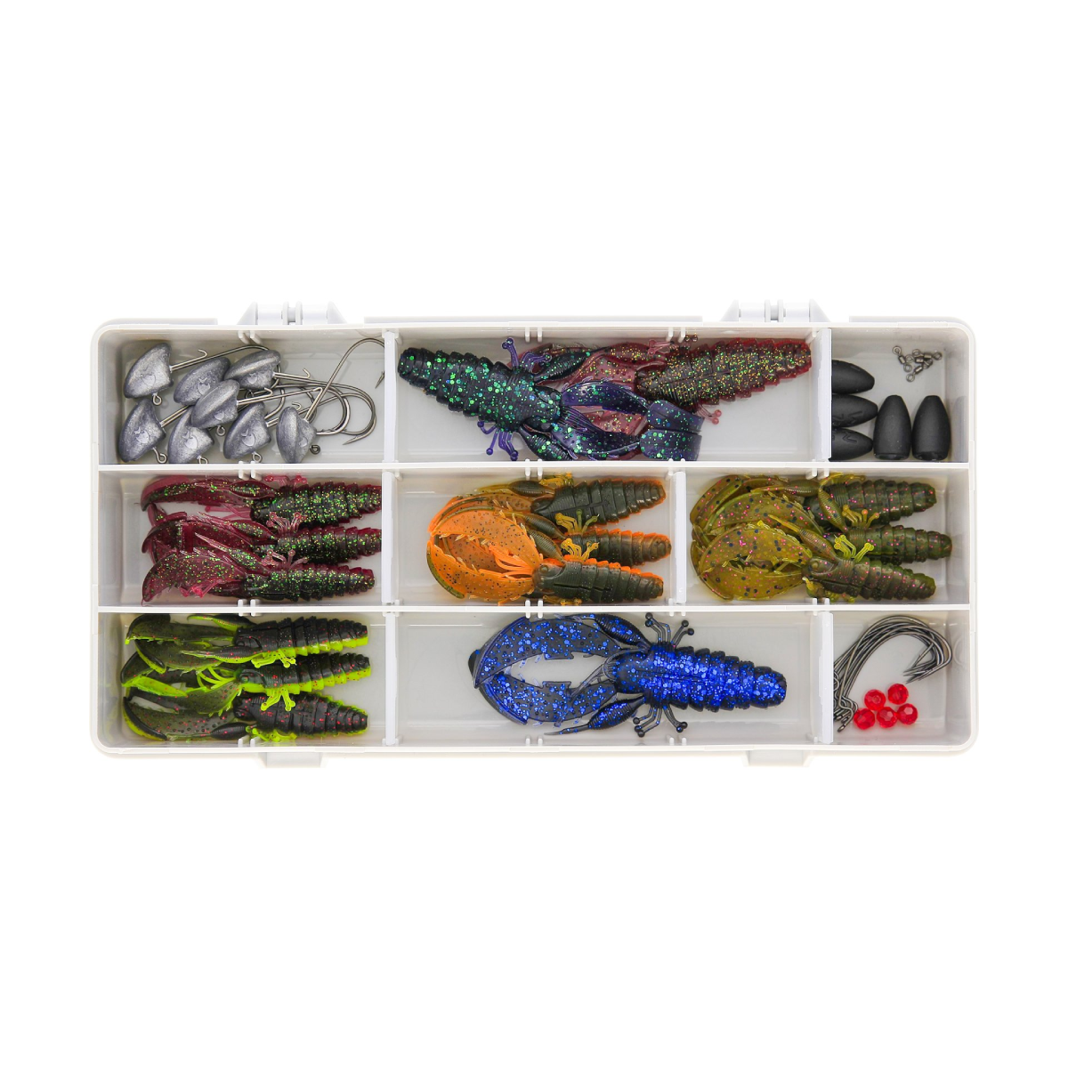Westin CreCraw Box (bait package for perch and zander with 15 jigs + accessories and bait box)
