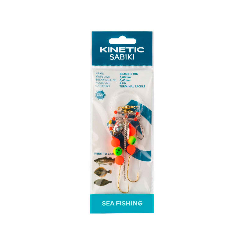 Kinetic flatfish tackel scandic rig firetiger
