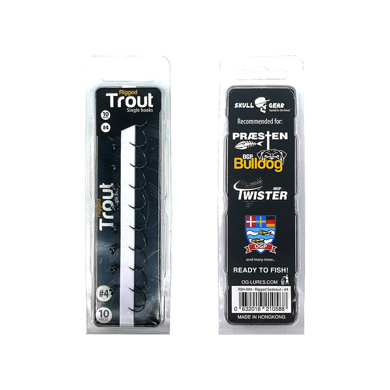 Ogp lure's rigged single hooks trout 10-pack