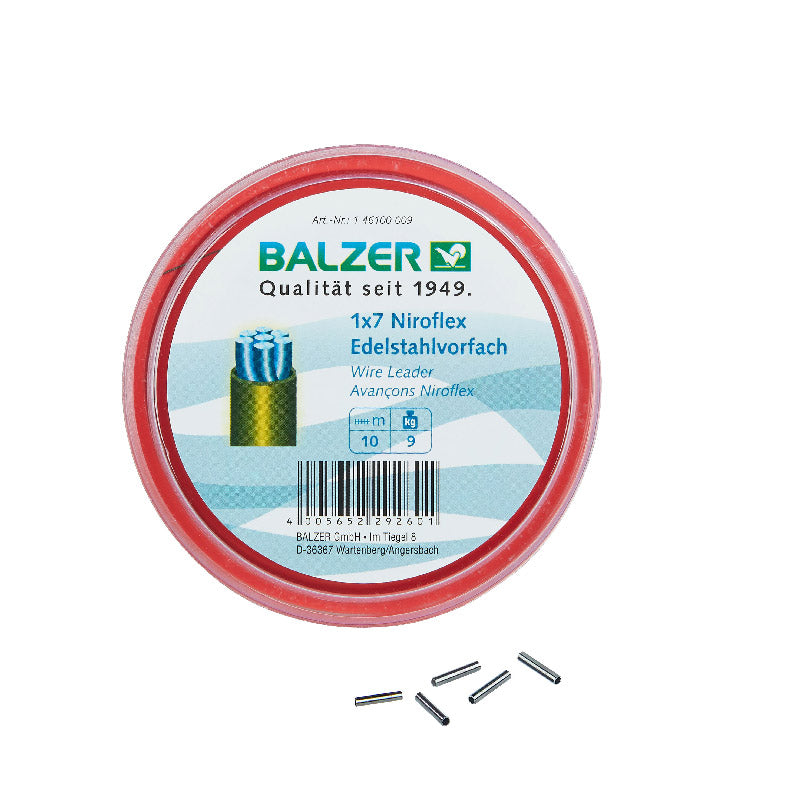 Balzer 1x7 Niroflex Wire Spole 10 meter, inkl: Crimps