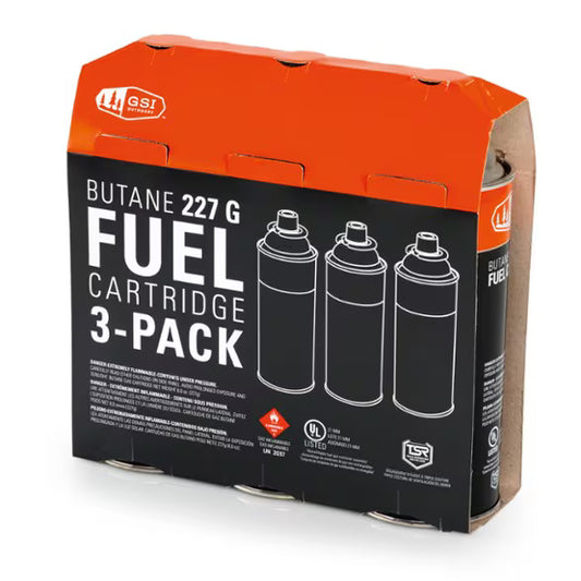 Butane 227g Fuel Cartridge 3-pack