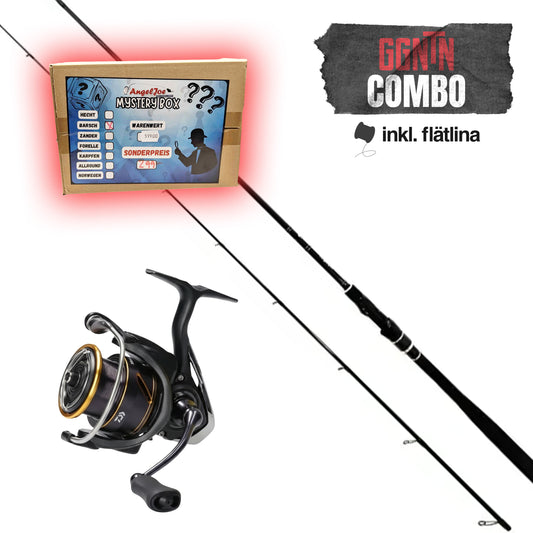 Perch starter kit: Westin AJ Custom Perch 7.4ft 3-18g (2-part) + Daiwa Sensor AJ LT 2000 (incl. spooled braid line) + AngelJoe Mystery Box, Perch