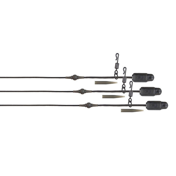 Fox Edges Camo Heli-Clip Rigs 50lb Leadcore 3-pack