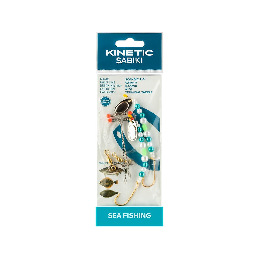 Kinetic Flatfish Tackle Scandic Rig Pearl / Blue