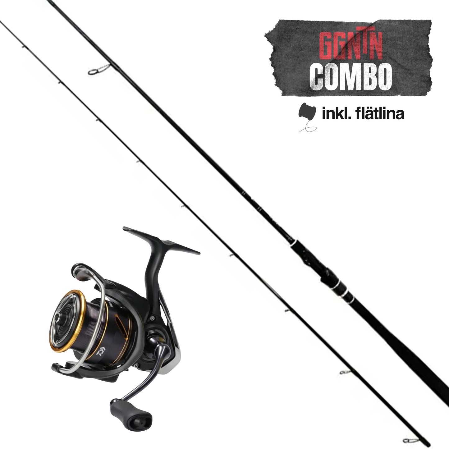 Göscombo: Westin AJ Custom Zander 8.2ft 10-45g + Daiwa Sensor AJ LT 3000-C, Haspel (inkl påspolad flätlina)