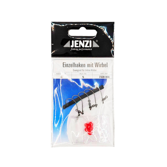 JENZI Single hook (incl. playing and pearl), 5-pack