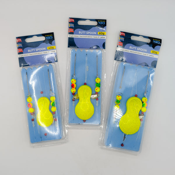 YAD Butt Spoon Plattfiskrigg Yellow