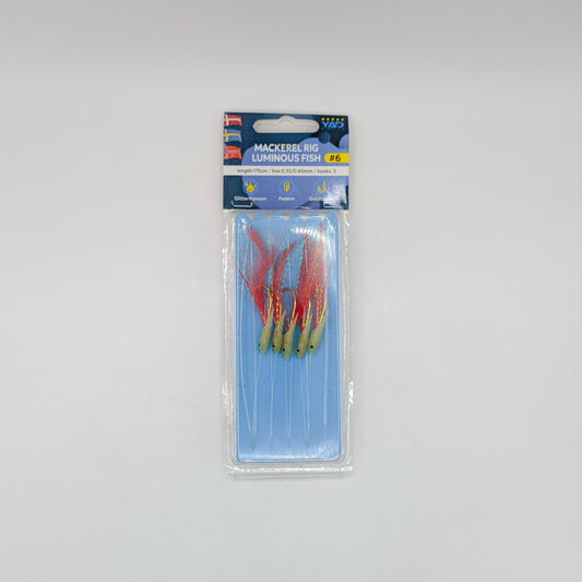 YAD Mackarel Rig Luminous Fish (Sill- och makrillhäckla) #6