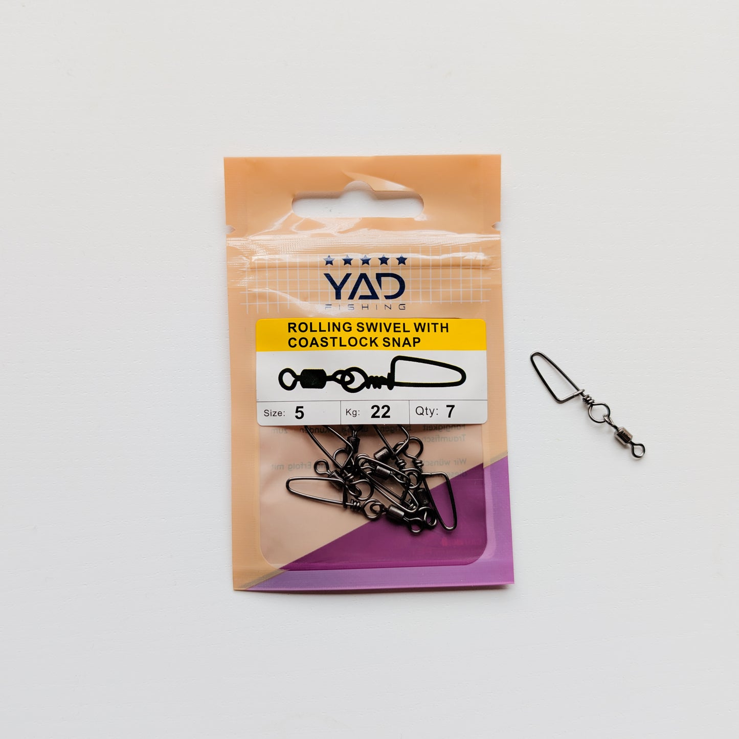 YAD Rolling Swivel with Coastlock Snap