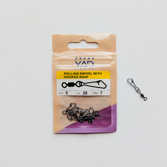 YAD Rolling Swivel with Hooked Snap