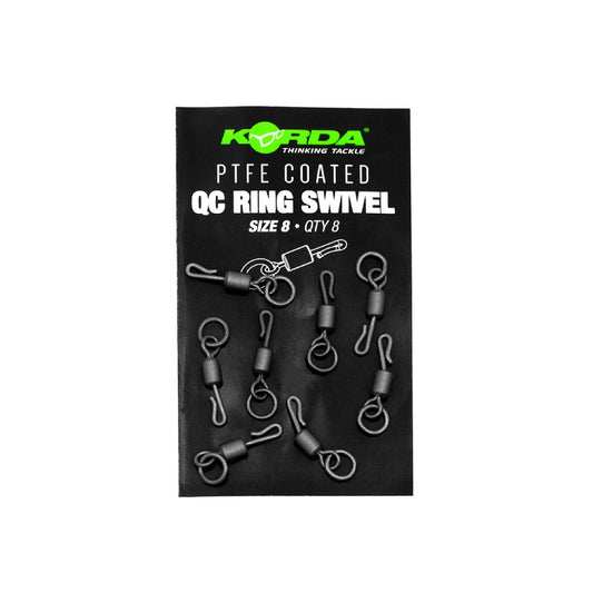Korda PTFE QC Ring Swivel Size 8 (8pcs)