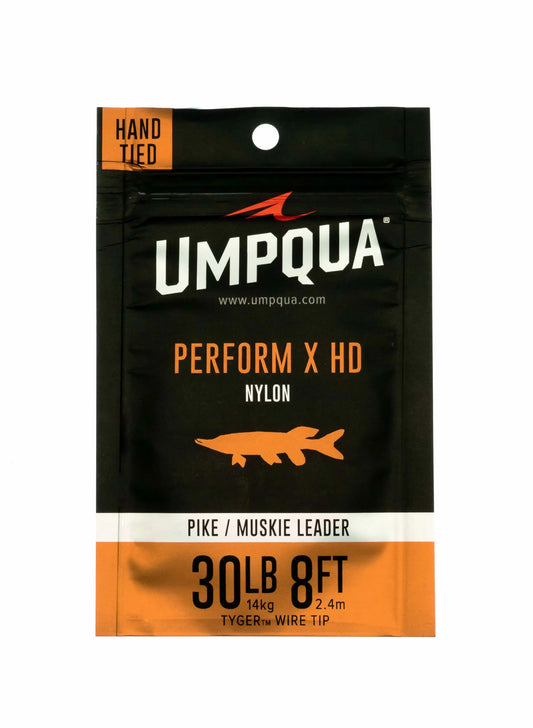Umpqua Perform X PIKE 8ft Leader w/TyGer Wire Tip - 30lb
