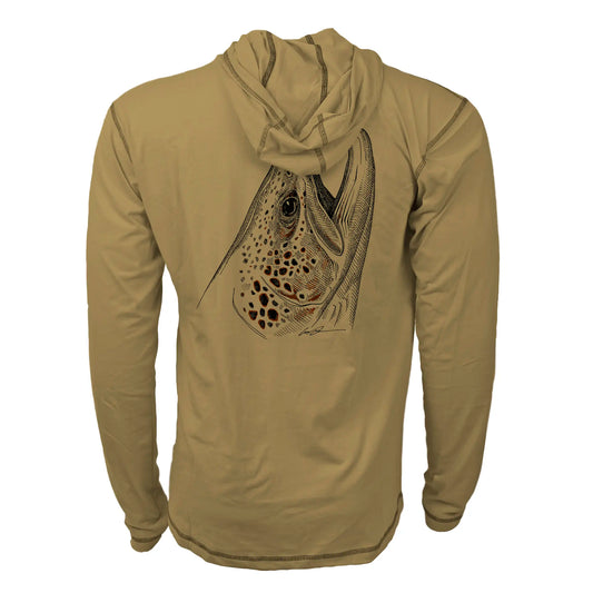 RepYourWater Hooded Merino Sun Shirt - Rising Brown