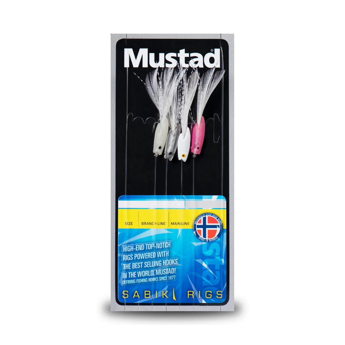 Mustad Mini Hokkai Sabiki Rig Crochet 4-hooks