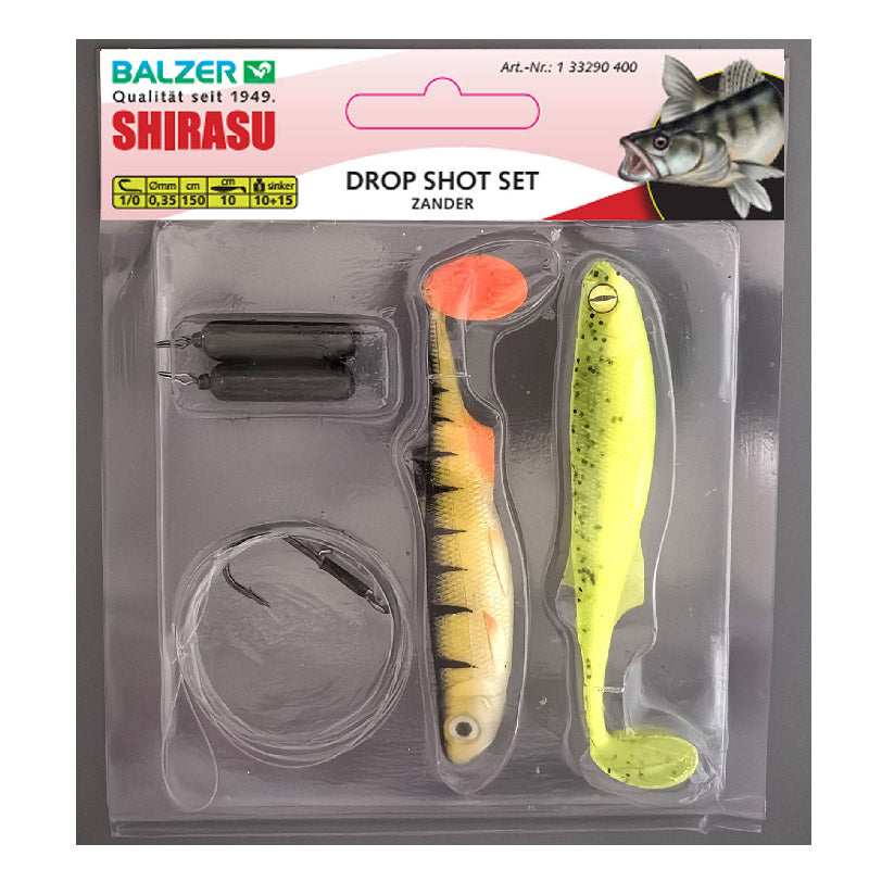 Balzer Drop Shot Zander, size 1/0, 150cm line 0,35mm, 5cm, 10+15g.