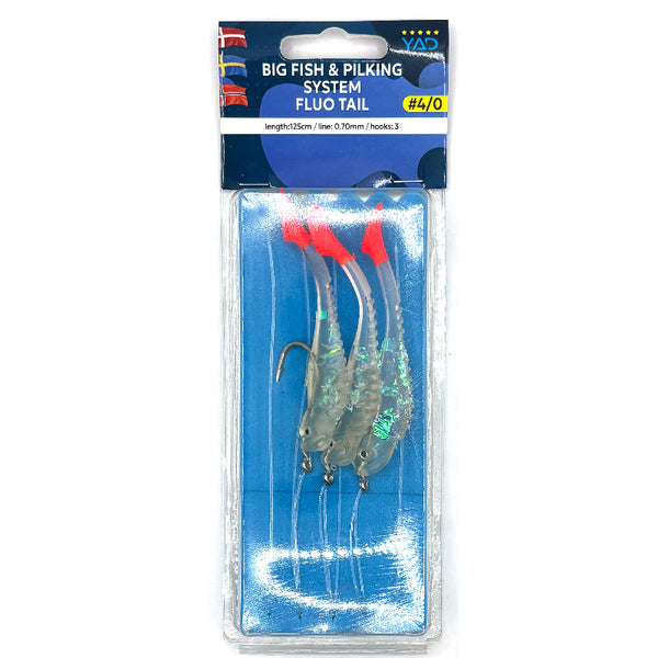 YAD Big Fish & Pilking System Fluo Tail 3-krokar