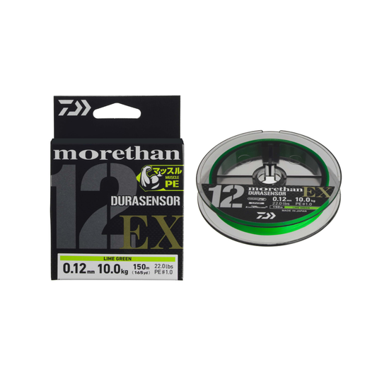 Daiwa UVF Morethan DURASENSOR x12EX+Si3, Lime Green 150m