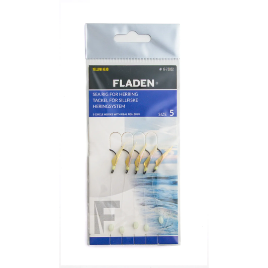 Fladen Circle Hook Herring Rig with luminous beads and real fish skin