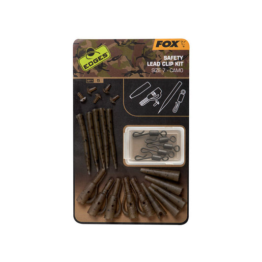 Fox Edges Camo Lead Cip Kit Size 7 x 5 Pack