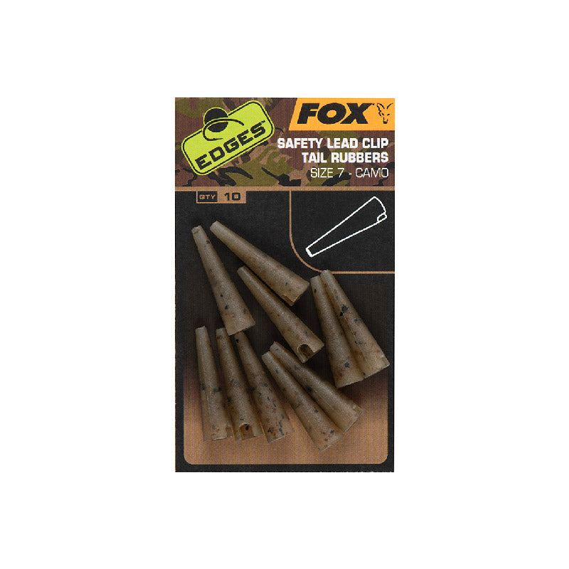 Fox Edges Camo Size 7 lead clip tail rubbers