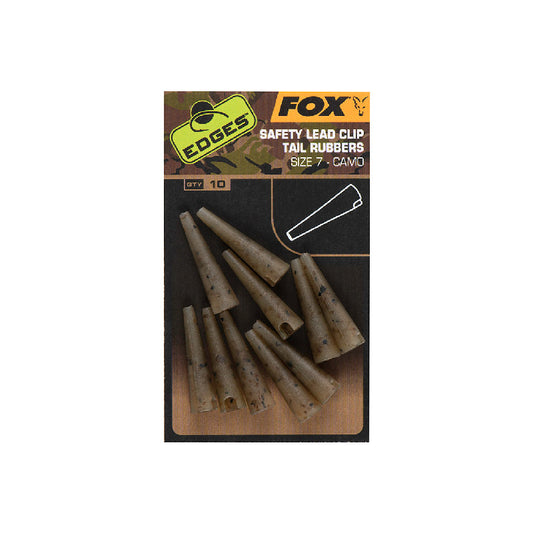 Fox Edges Camo Size 7 lead clip tail rubbers