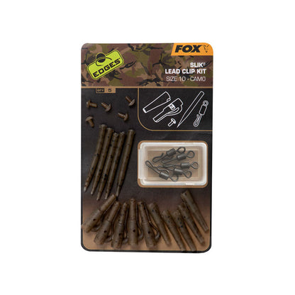 Fox Edges Camo Slik lead clip kit size 10 x 5-pack