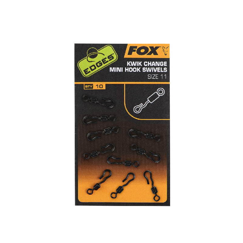 Fox Kwik Change Mini Hook Swivel size 11 x 10 pack