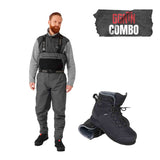Wader package: Guideline Kaitum XT wader pants + wader shoes (felt sole)