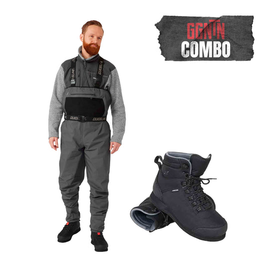 Wader package: Guideline Kaitum XT wader pants + wader shoes (felt sole)