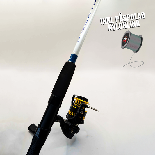 Haspelset: Kinetic Fantastica 8ft 8-30g + GTT Delta Spin 2000 (inkl påspolad nylonlina)