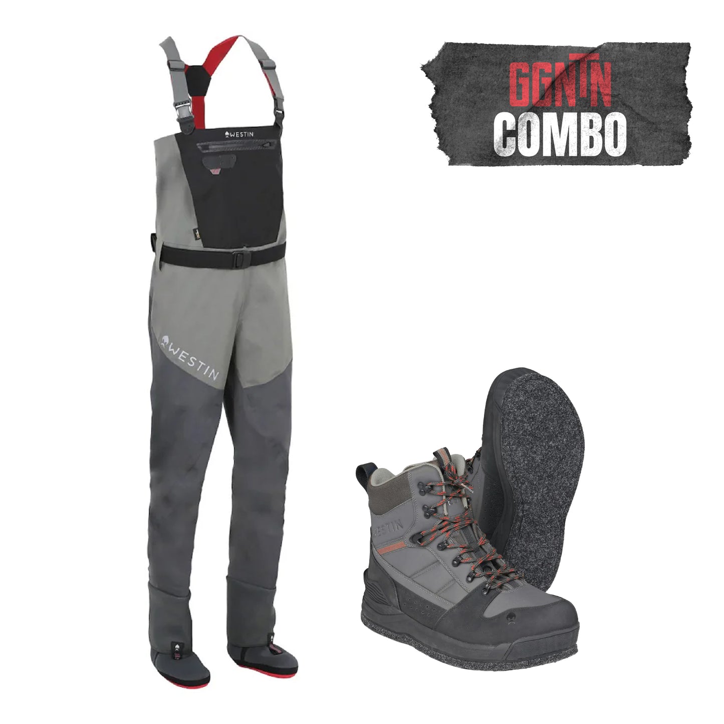 Vadarpaket: Westin W8 vadarbyxor + Westin W6 vadarskor (filtsula)