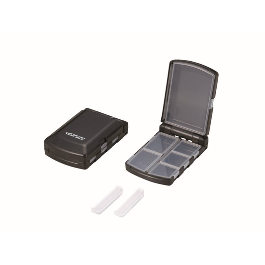 Meiho VS-315DD Flip Case Terminal Tackle Box (97x64x30mm), Black