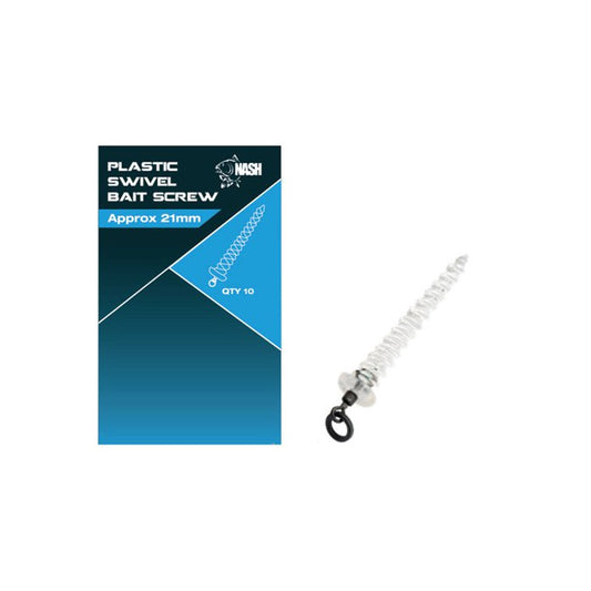 Nash Plastic Swivel Bait Screw, 10-pack
