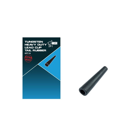 Nash Tungsten Heavy Duty Lead Clip Tail Rubber, 8-pack