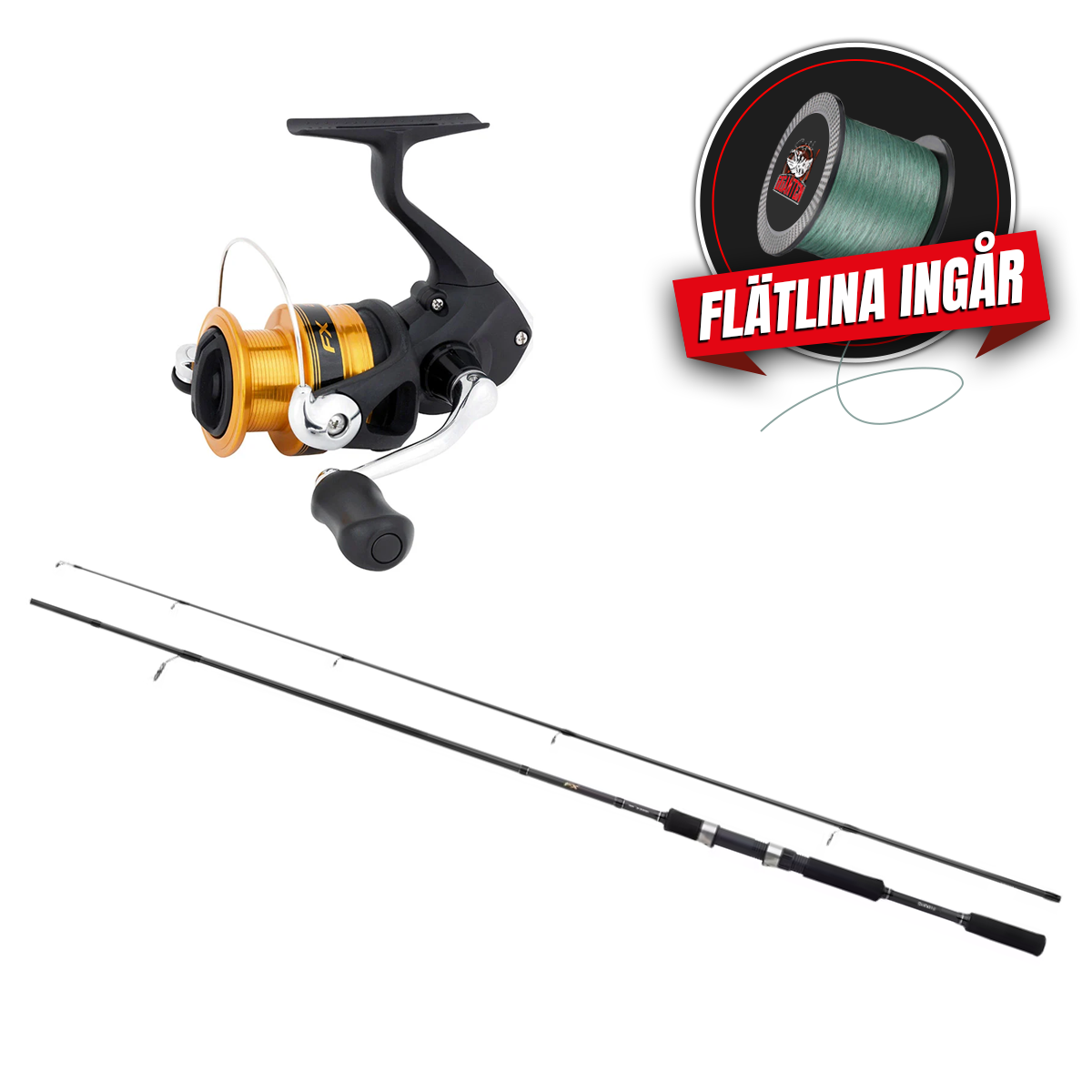 Starterkit: Shimano FX XT 7 '10-30G + FX 2500 (reel)