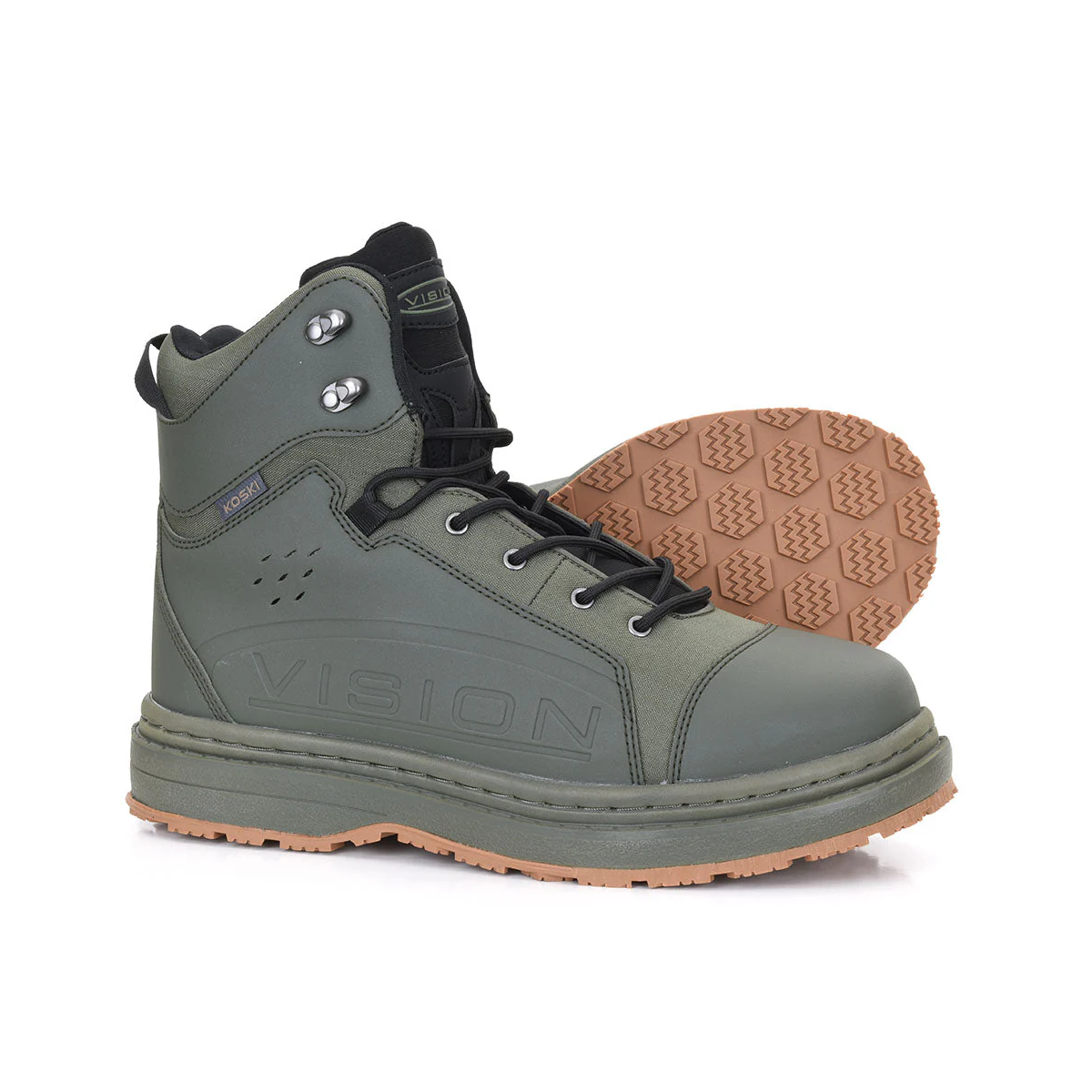 Vision Koski Wadershoe Green (Rubber 2.0 Sole)