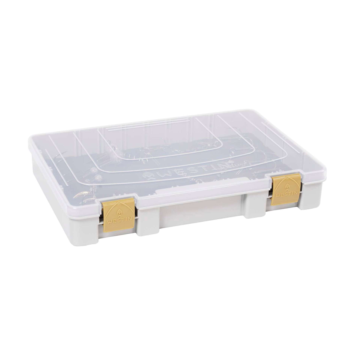 Westin W3 Rig Tackle Box, Gray Clear