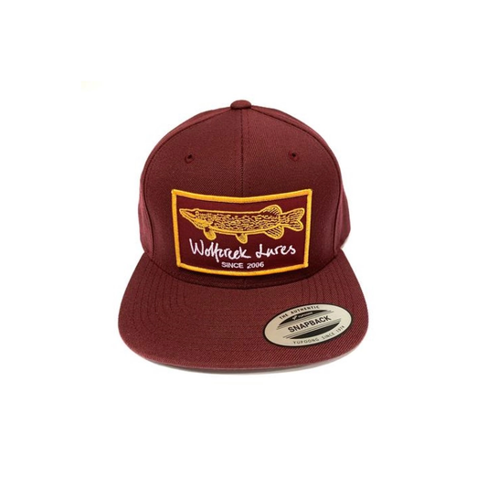 Wolfcreek Pike Patch Flat Brim Snapback - Maroon